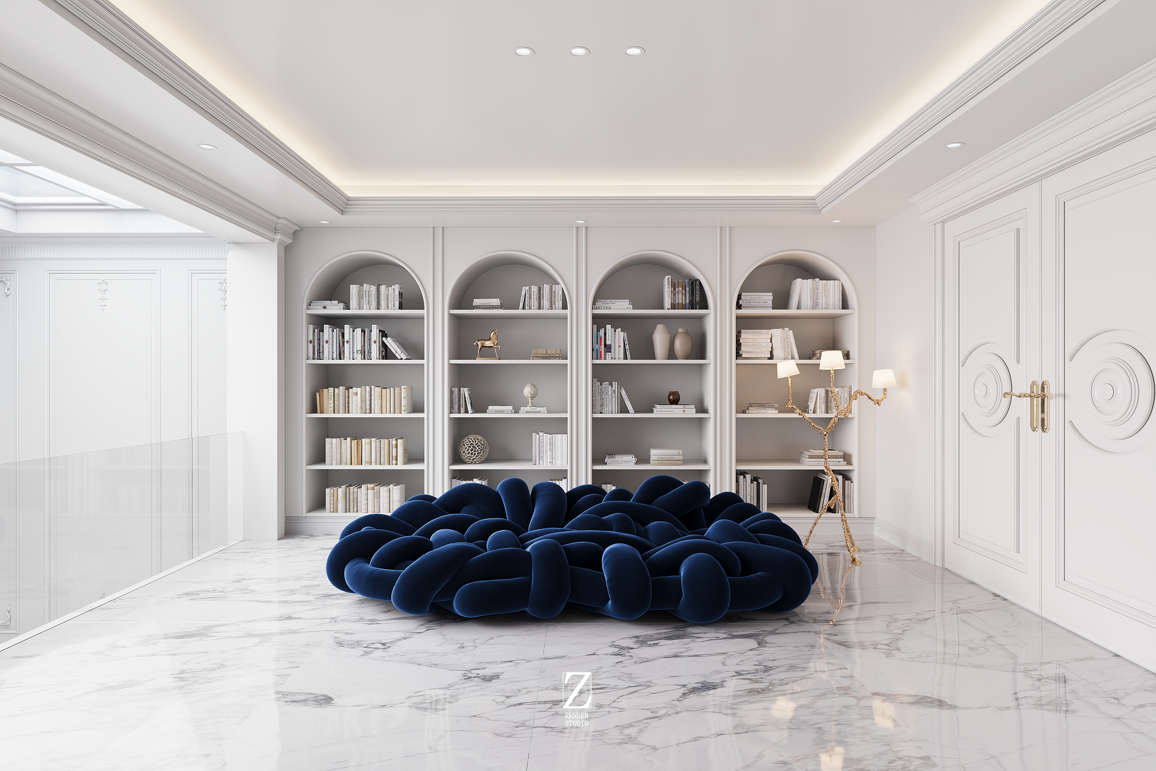 法式轻奢住宅设计表现-5