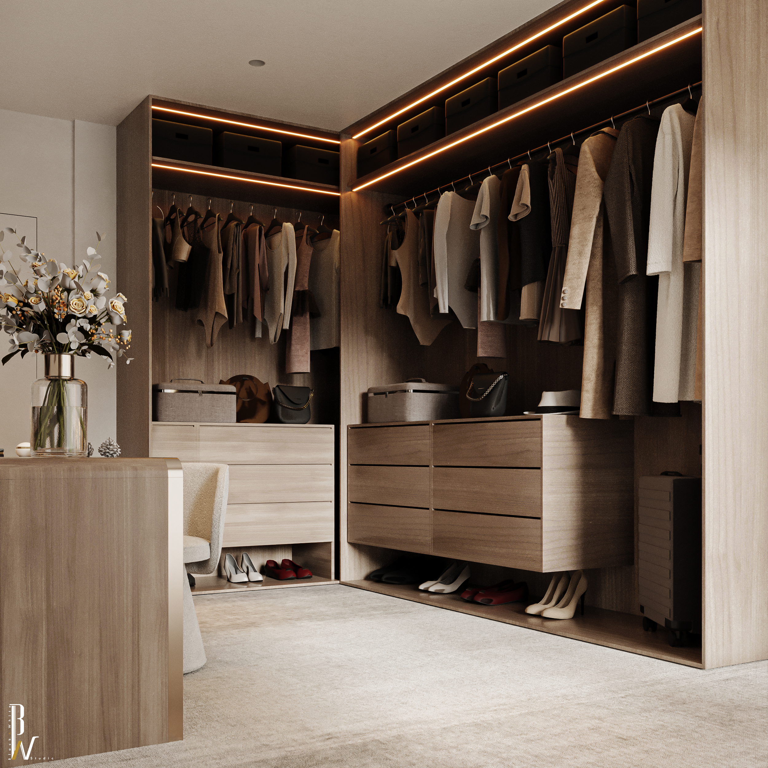 单人间·阿联酋，单人卧室丨阿联酋丨Black N White Studio-12