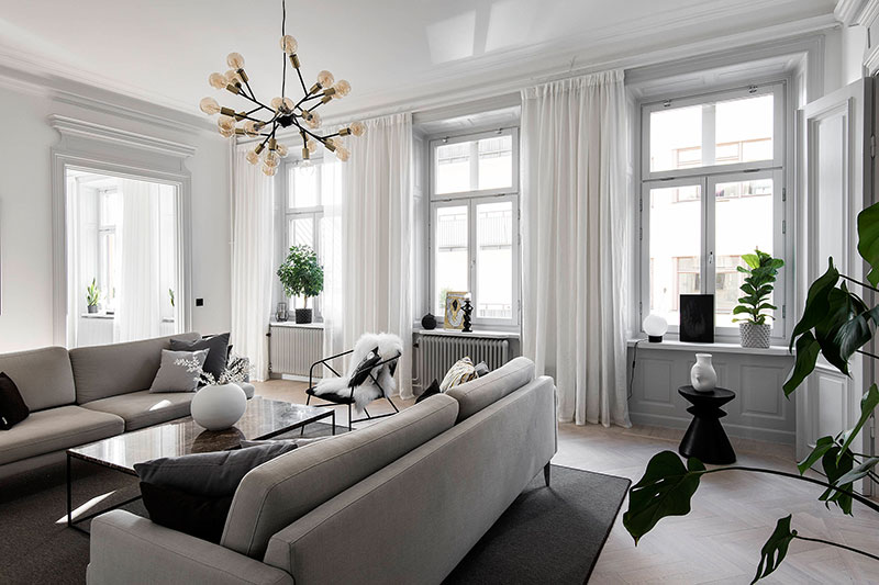 斯德哥尔摩优雅公寓 | 灰色调的精致魅力-23