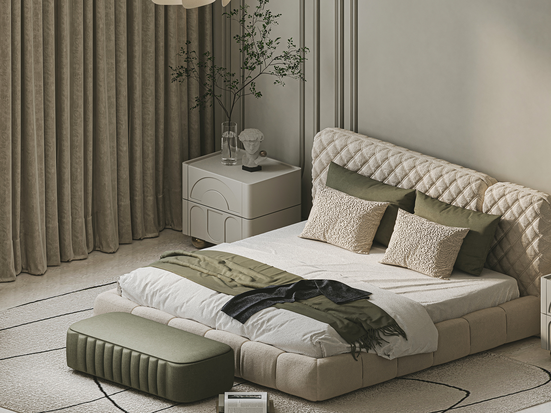 新古典主义主卧丨沙特阿拉伯丨AO-3