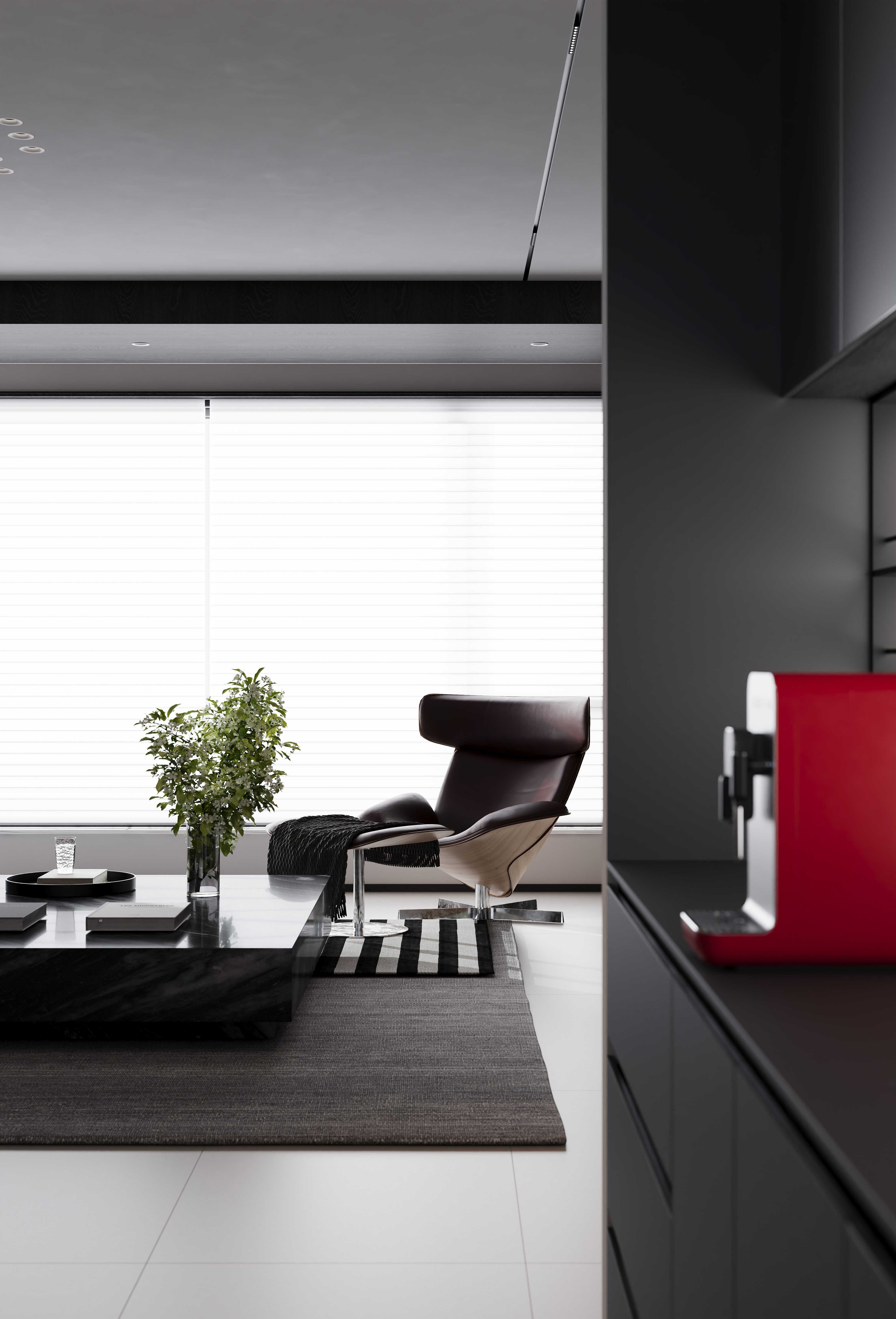 意式大平层设计案例（现代风格客餐厅）-3