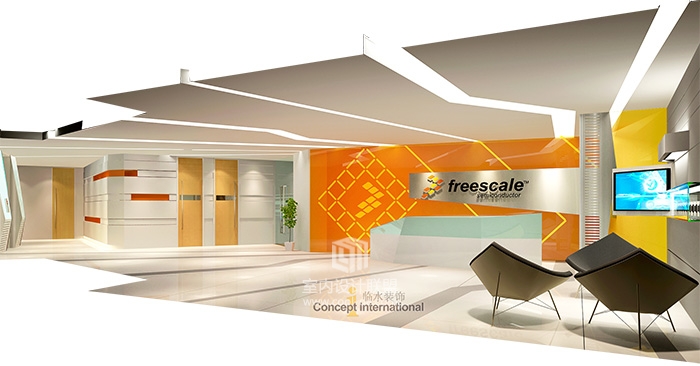 【临水装饰】飞思卡尔(创新风格)办公空间设计-21