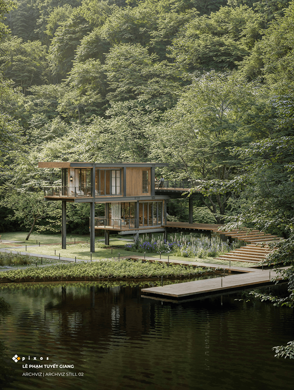 Archviz Still Course 02学生作品丨4pixos Academy-6