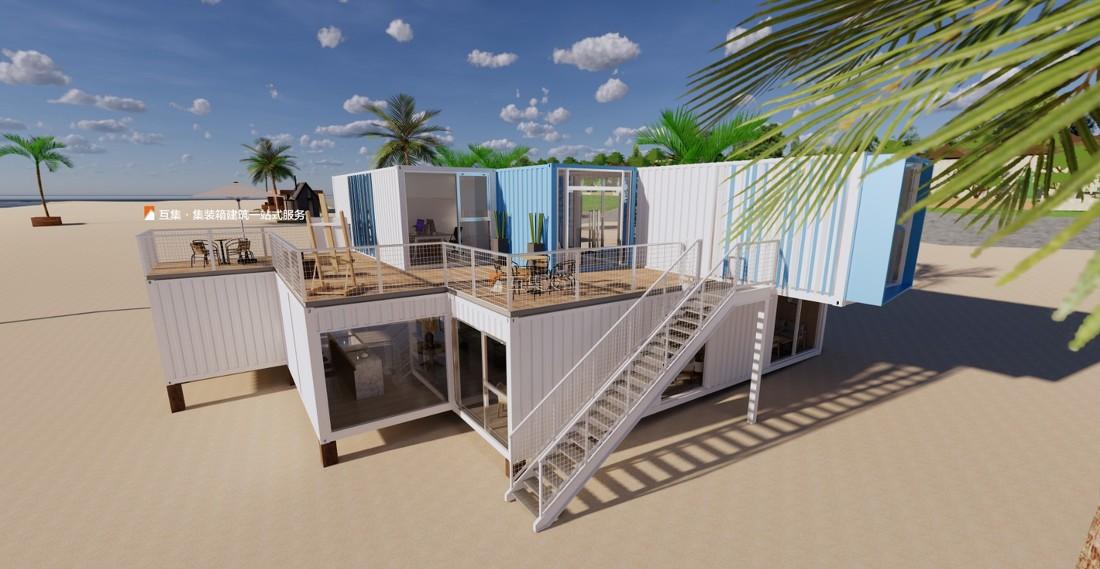 
首钢东戴河项目沙滩集装箱售楼部 -0