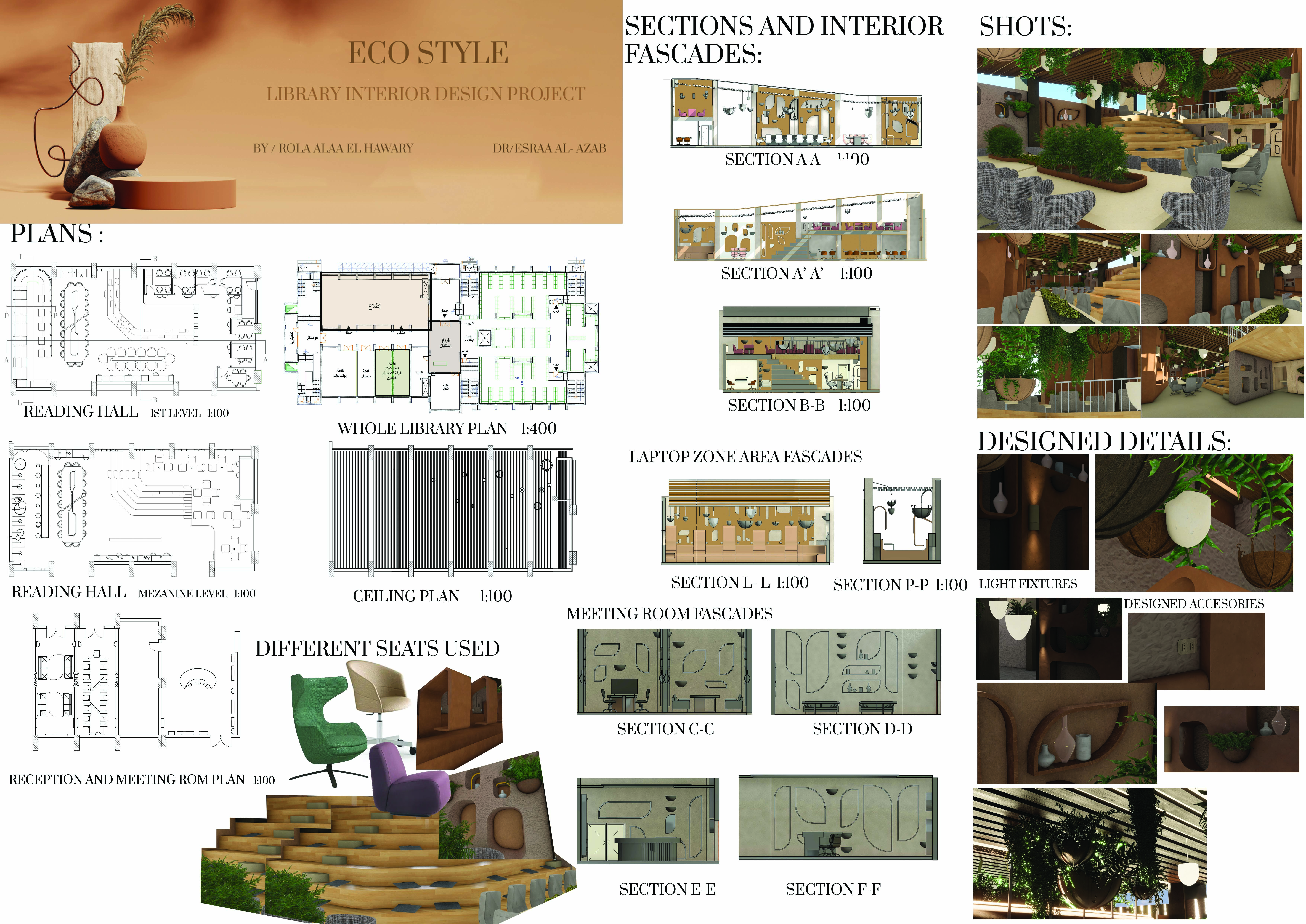 Mansoura 大学图书馆室内设计丨DESIGNED FURNATURE-3