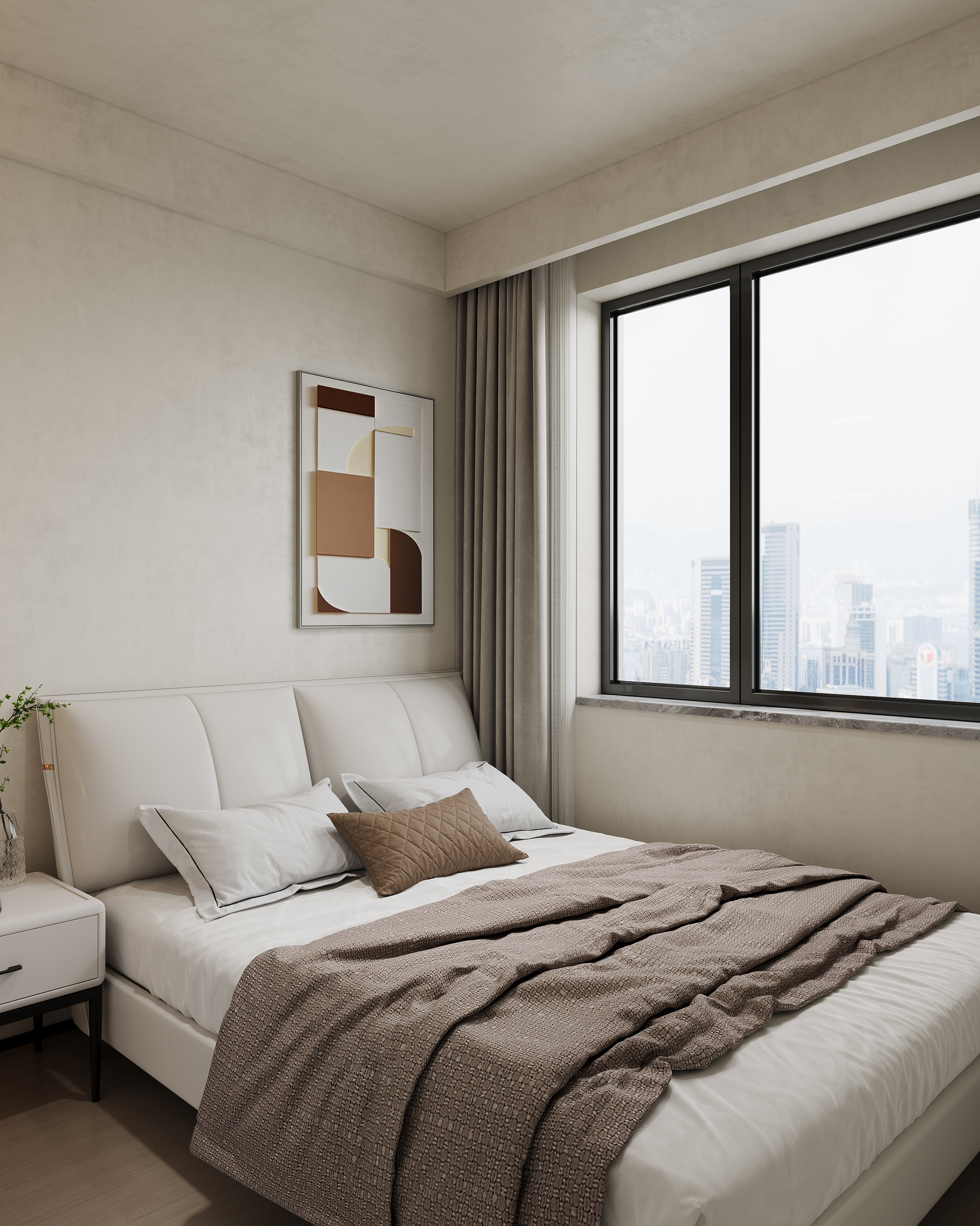 奶油风家装空间渲染作品丨专业资深表现师-10