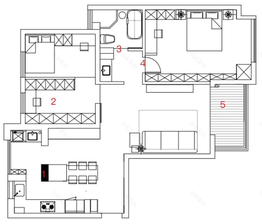 现代简约风 98 平米二居室改造丨胡晓威-14