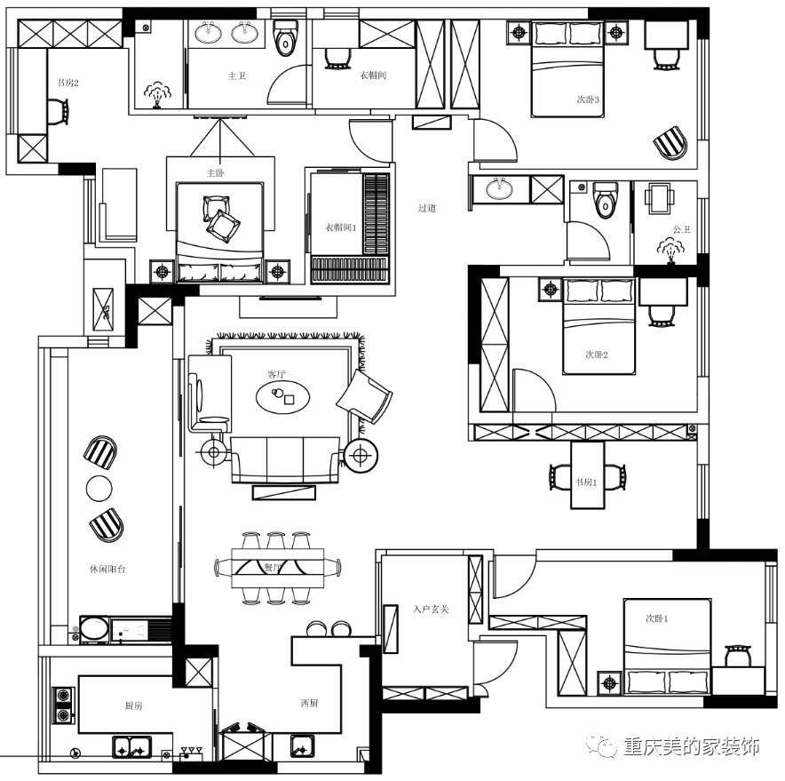 九里晴川 137㎡现代美式轻奢，浪漫高级生活空间-88