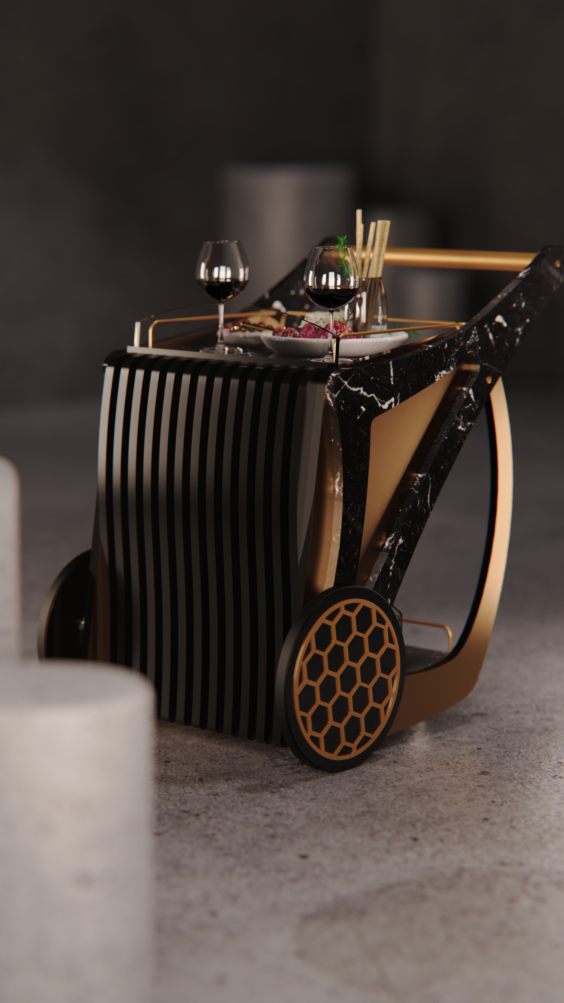 Bar Cart by Chaer DDG-4