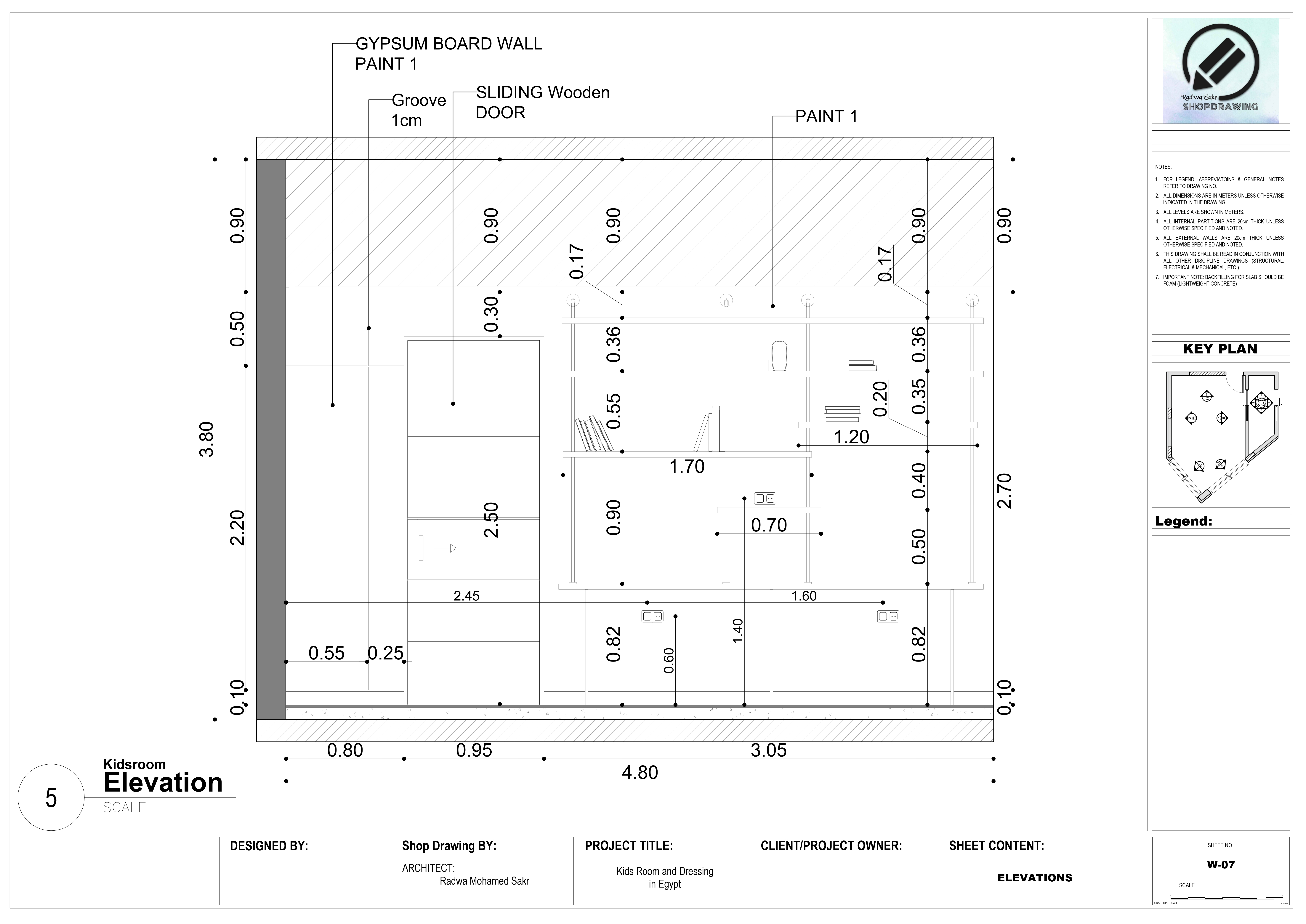 Shop Drawing For kids Room-15