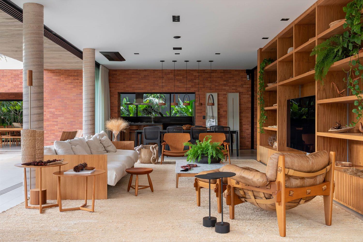 巴西圣保罗 Casa Veraneio 住宅 | 木质百叶窗打造私密舒适空间-6