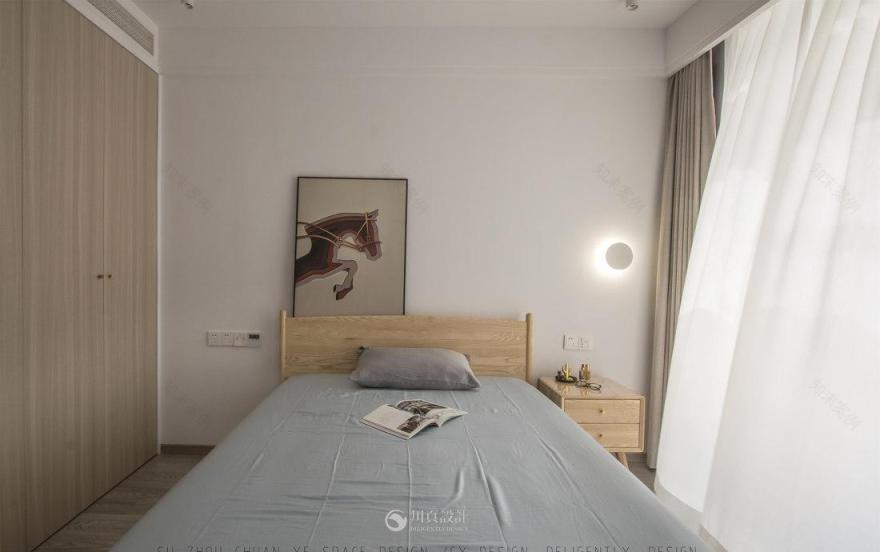 奶白木色极简平层-21