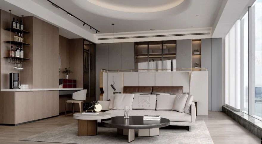 长沙汤臣一品轻奢大平层设计丨中国长沙丨美颂上镜室内建筑设计-31