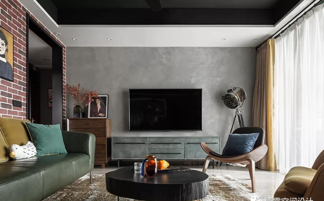 131㎡工业风精装房设计,演绎复古个性生活-3