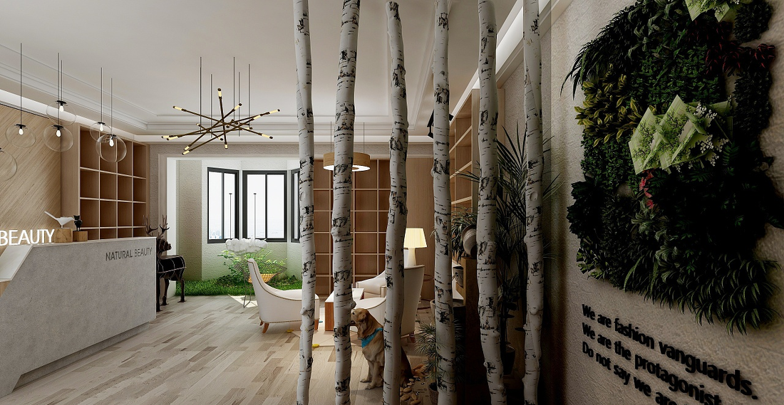 
欧式原木风产销店铺装修案例效果图 -3