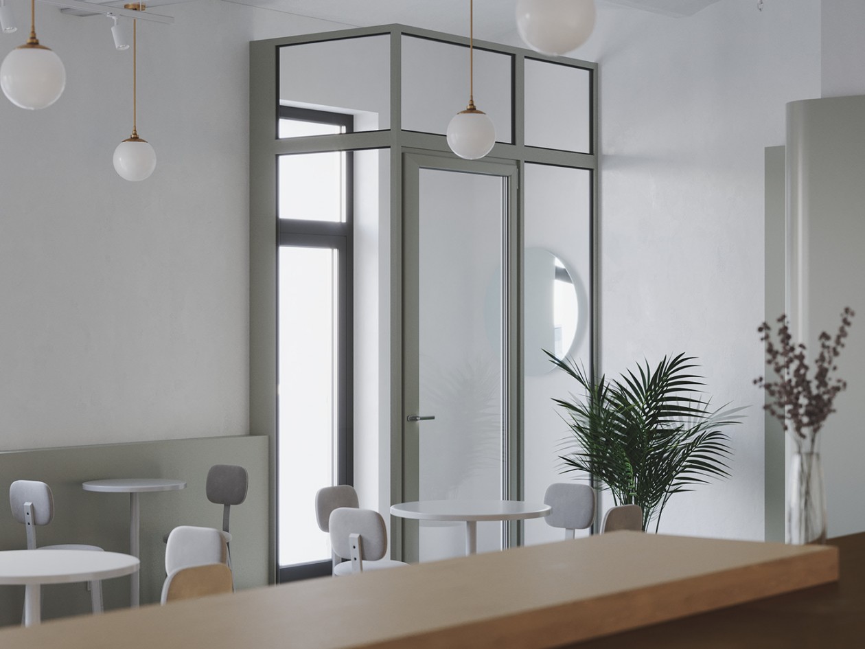 85㎡咖啡店设计 既清新又柔和-11