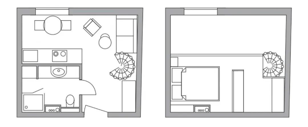 19㎡微型公寓设计丨Büro Blanca-15
