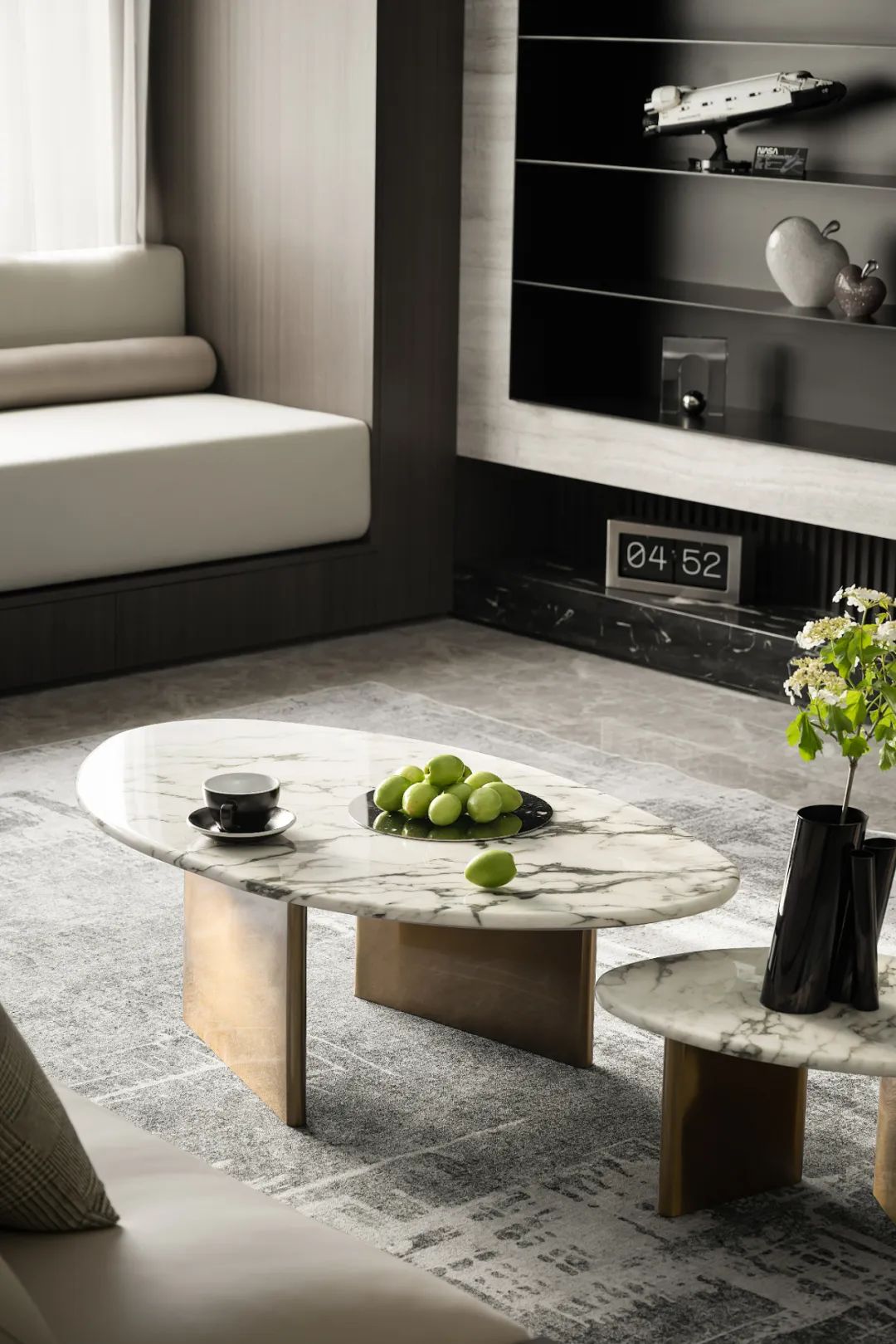 谁来了都说我家拉高了全小区颜值！180㎡大平层精装爆改，气质私宅就该这么装~-36