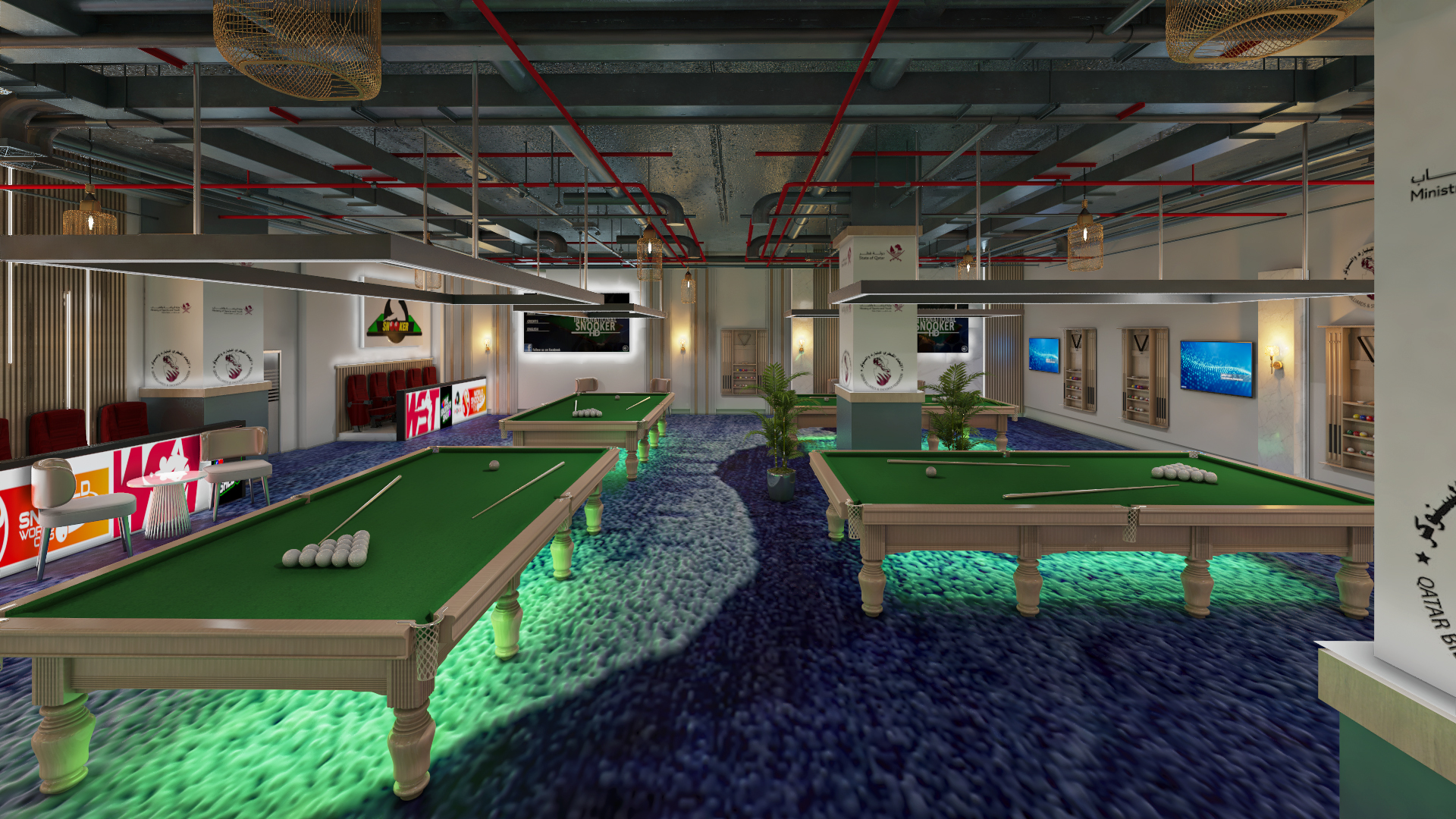 snoker Qatar etihad cooperation reception hall-10