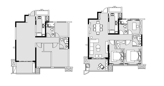 成都 118㎡现代简约之家，以水波纹元素打造灵动空间-58