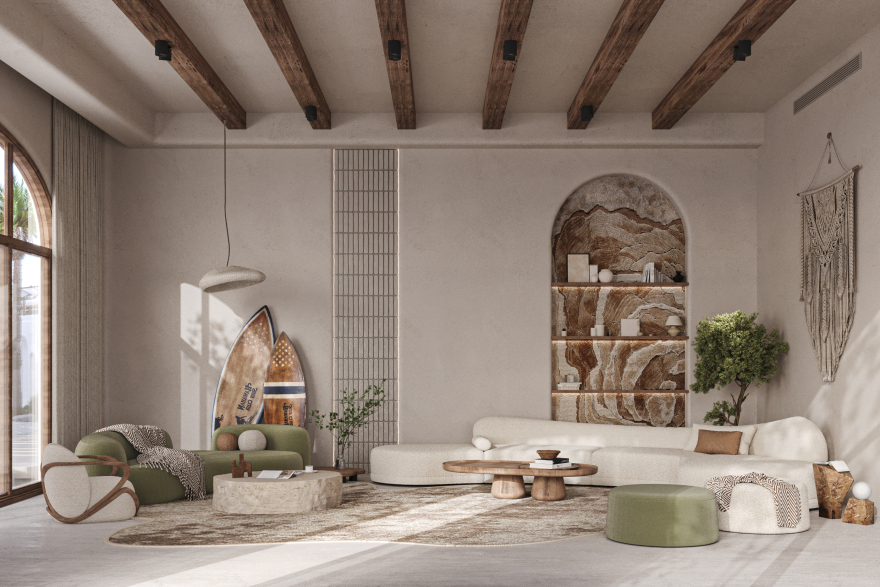 2025年侘寂风客厅丨沙特阿拉伯丨SHI studio-9