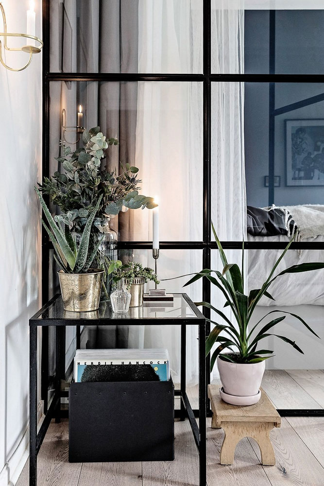 瑞典创意小公寓设计 | 玻璃墙与蓝色元素-7