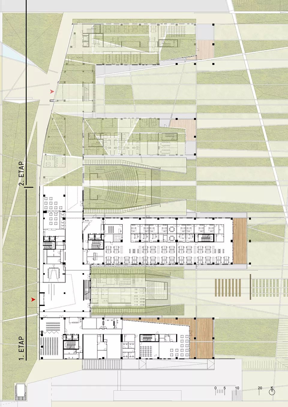 科技园区中的混凝土玻璃建筑-41