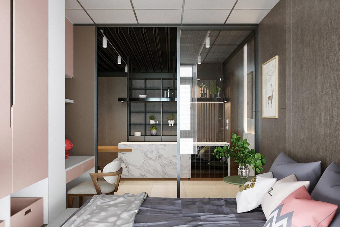 
50㎡小公寓开放式装修，简洁又不失格调 -4