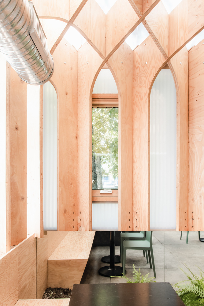 加拿大卡尔加里中央纪念公园木质曲线餐厅设计丨Studio North-40