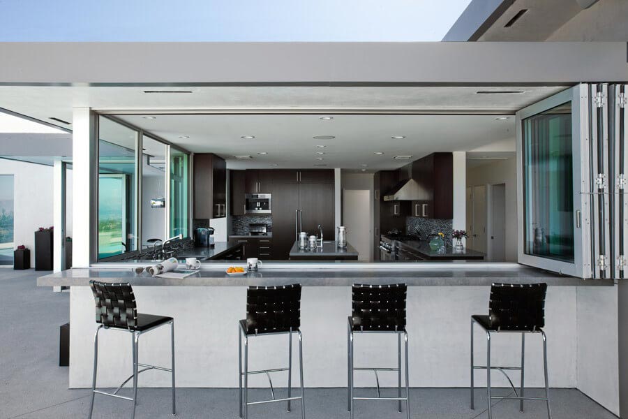 加州恩西诺山现代住宅，180 度圣费尔南多河谷盆地景观-17