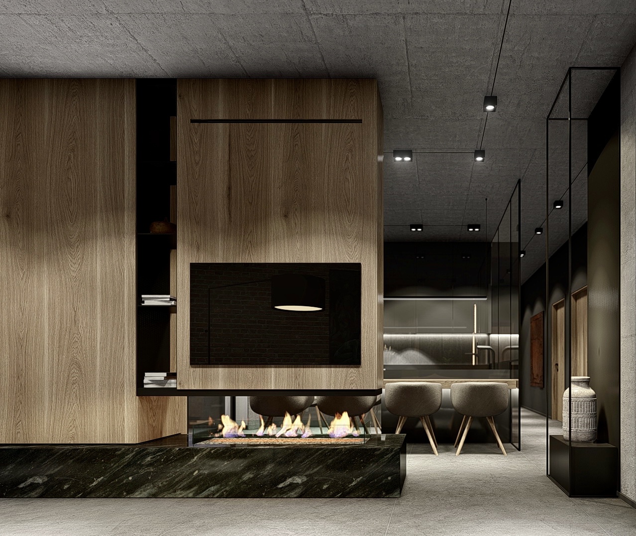 Contemporary industrial loft-0