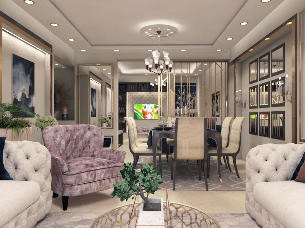 Reception/Open Kitchen+Living Area (Alexandria, Egypt)-1