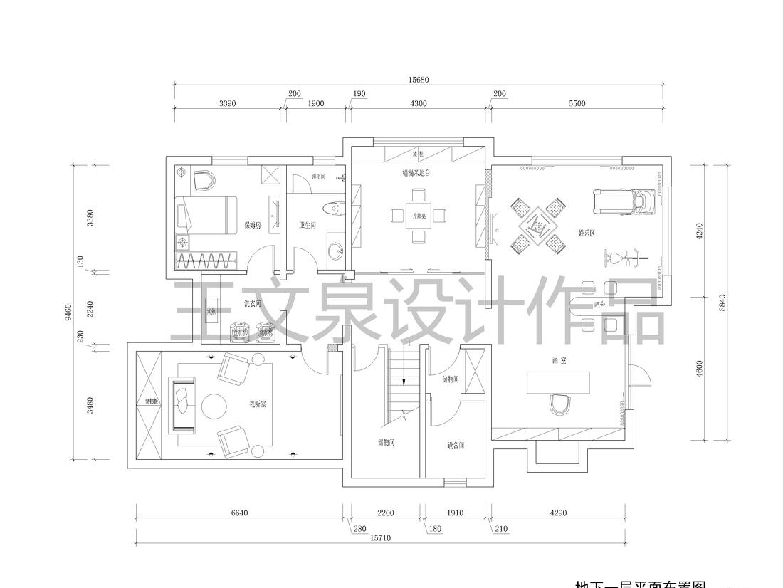 
法式欧式新中式别墅设计作品王文泉16 -9