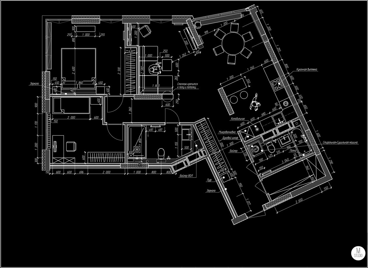 100平米 乌克兰基辅简约风空间设计-21