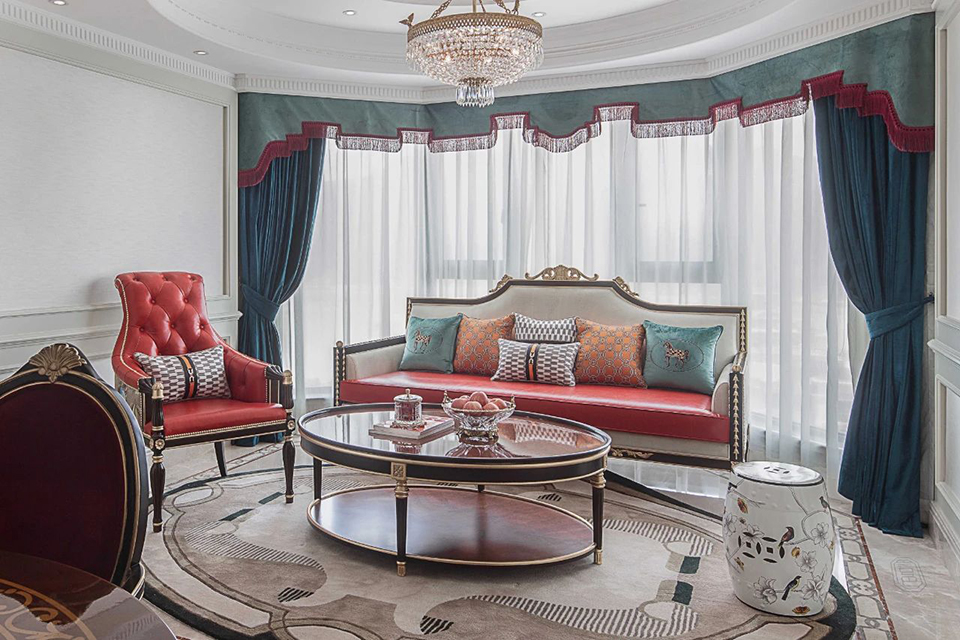 藏红元素融入法式风格，缔造浪漫和谐家居-5
