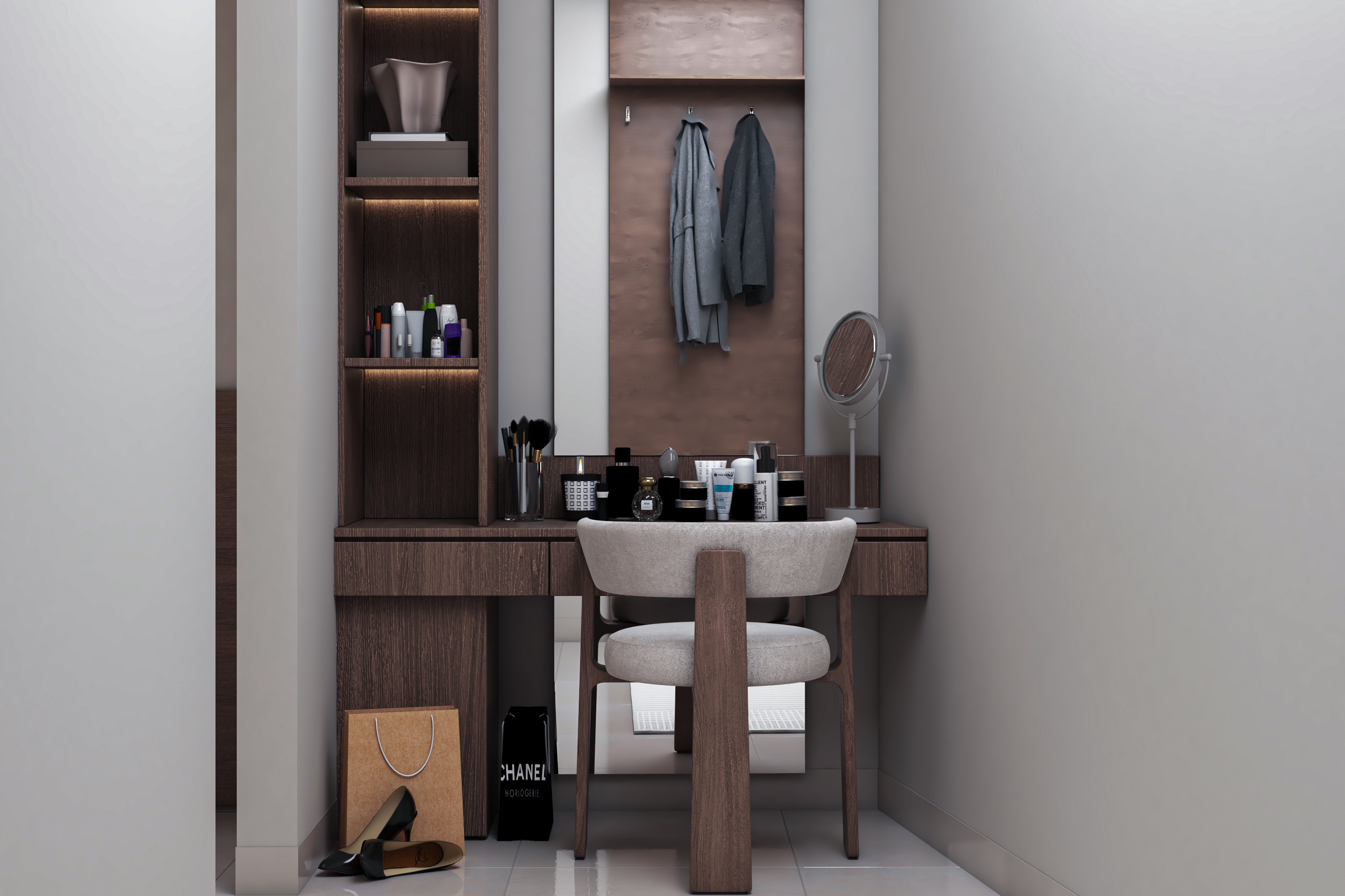 Minimalist Master bedroom with dressing-6