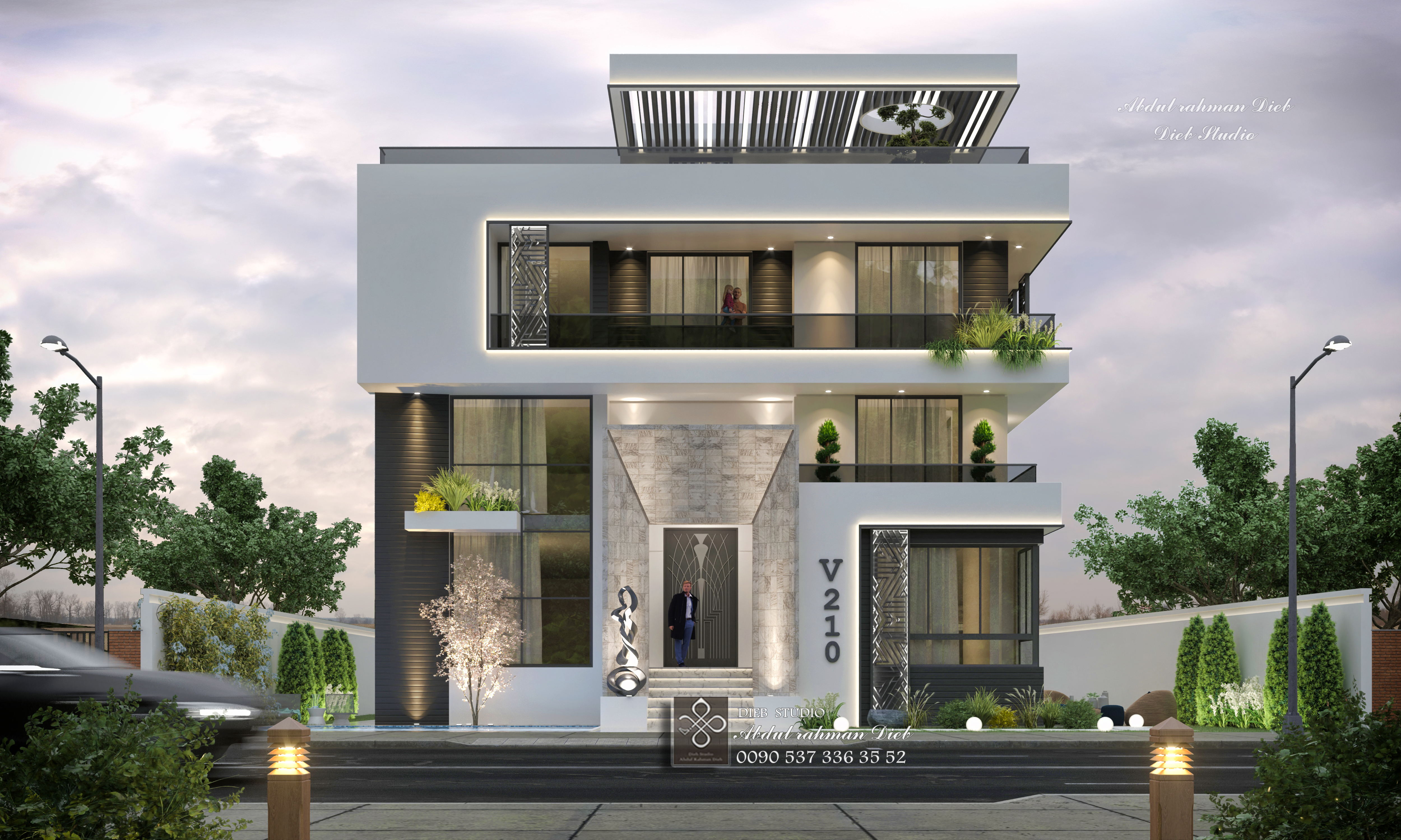 Modern building with gentle movements-7