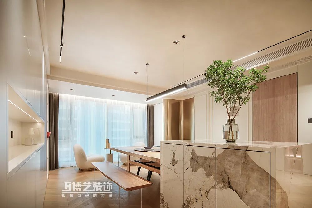 奶油风河畔名邸,春日浪漫居家空间丨博艺装饰-70