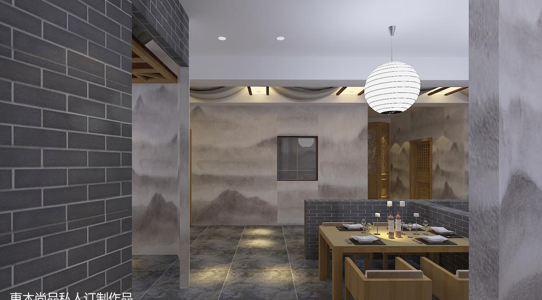 
水墨画餐饮饭店 -6