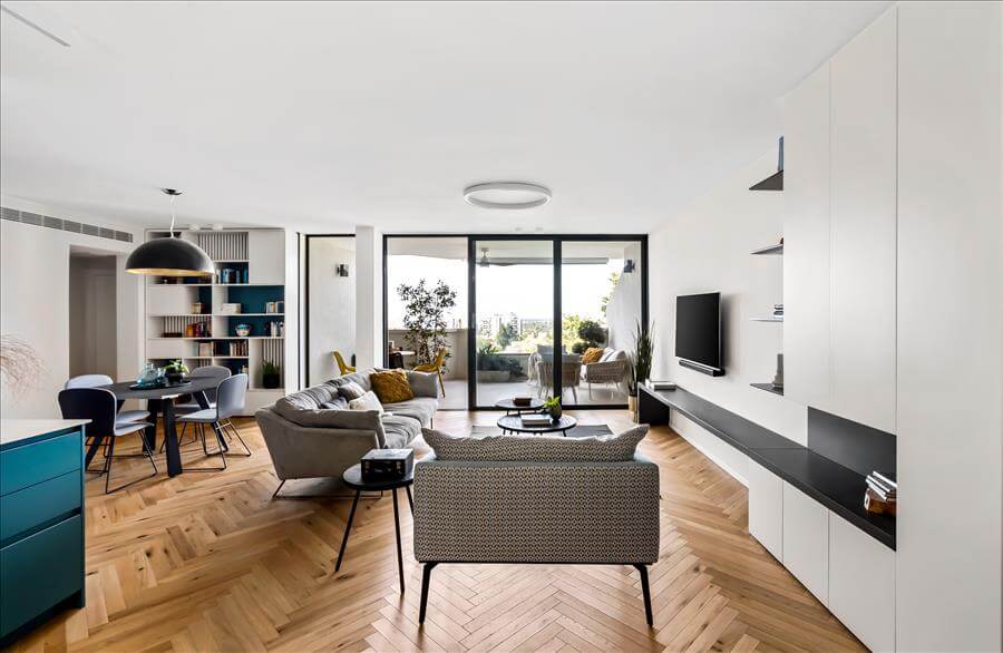 上班族居家办公之中心住宅翻新与装修丨以色列丨沙龙建筑设计事务所（推测“מותג הלל אדריכלות”）-9