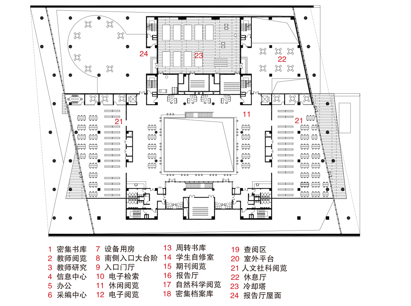 新疆科技学院图书馆 | 现代设计与自然的完美融合-22