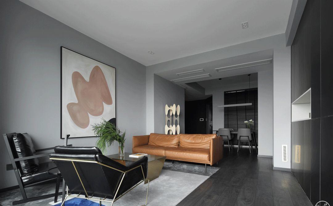 清羽设计丨平层丨黑白冷调如何打造温馨小家-6