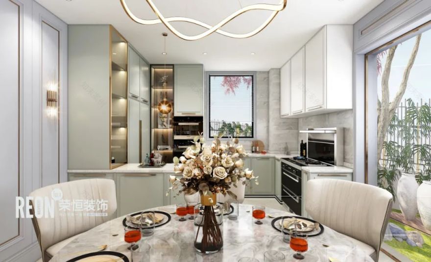 荣恒装饰 | 富力·湖州壹号 300㎡ 美式轻奢【破晓】-18