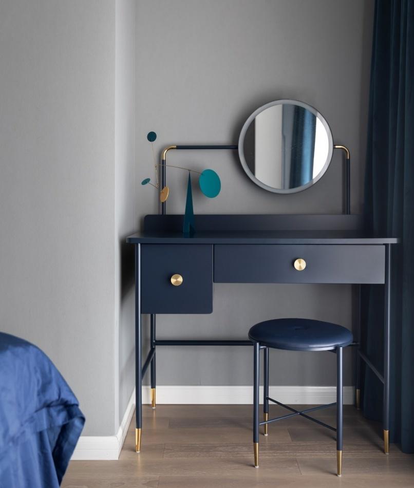 上北设计 | 蓝色乳胶漆打造的清凉空间-13