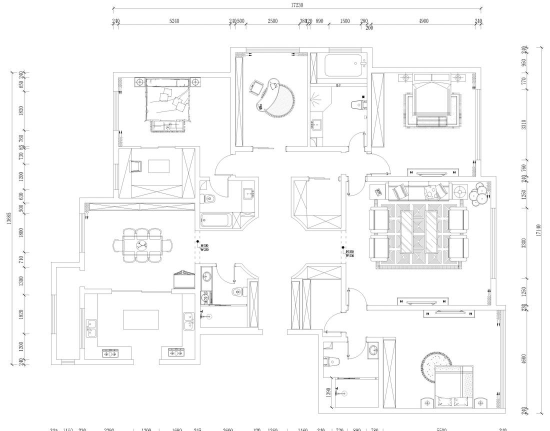 巨华紫光园法式风格样板间-0