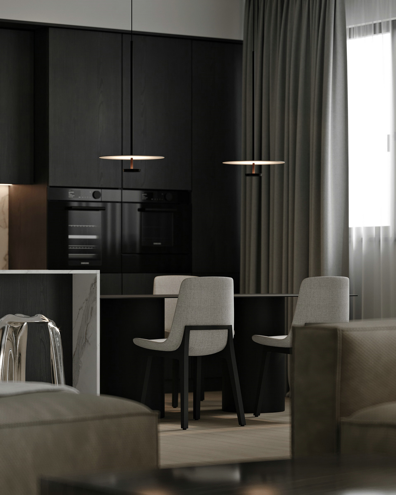 高级灰色系公寓设计 既沉稳又有设计感！-5