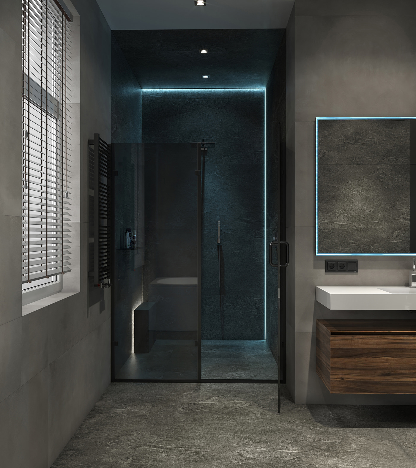 高级灰色系公寓设计 很有格调的设计-14