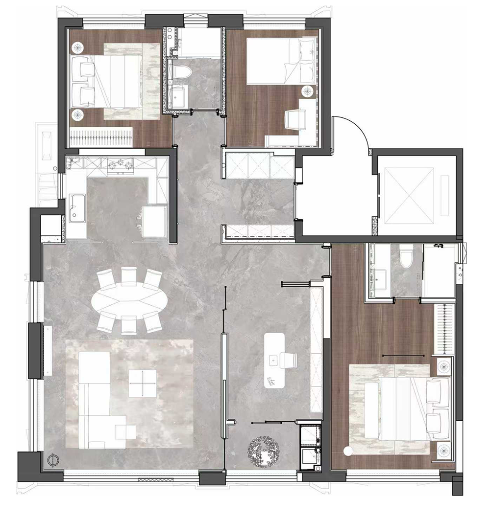 武汉中海·东湖玖章150㎡,172㎡样板间丨中国武汉丨近境制作-79