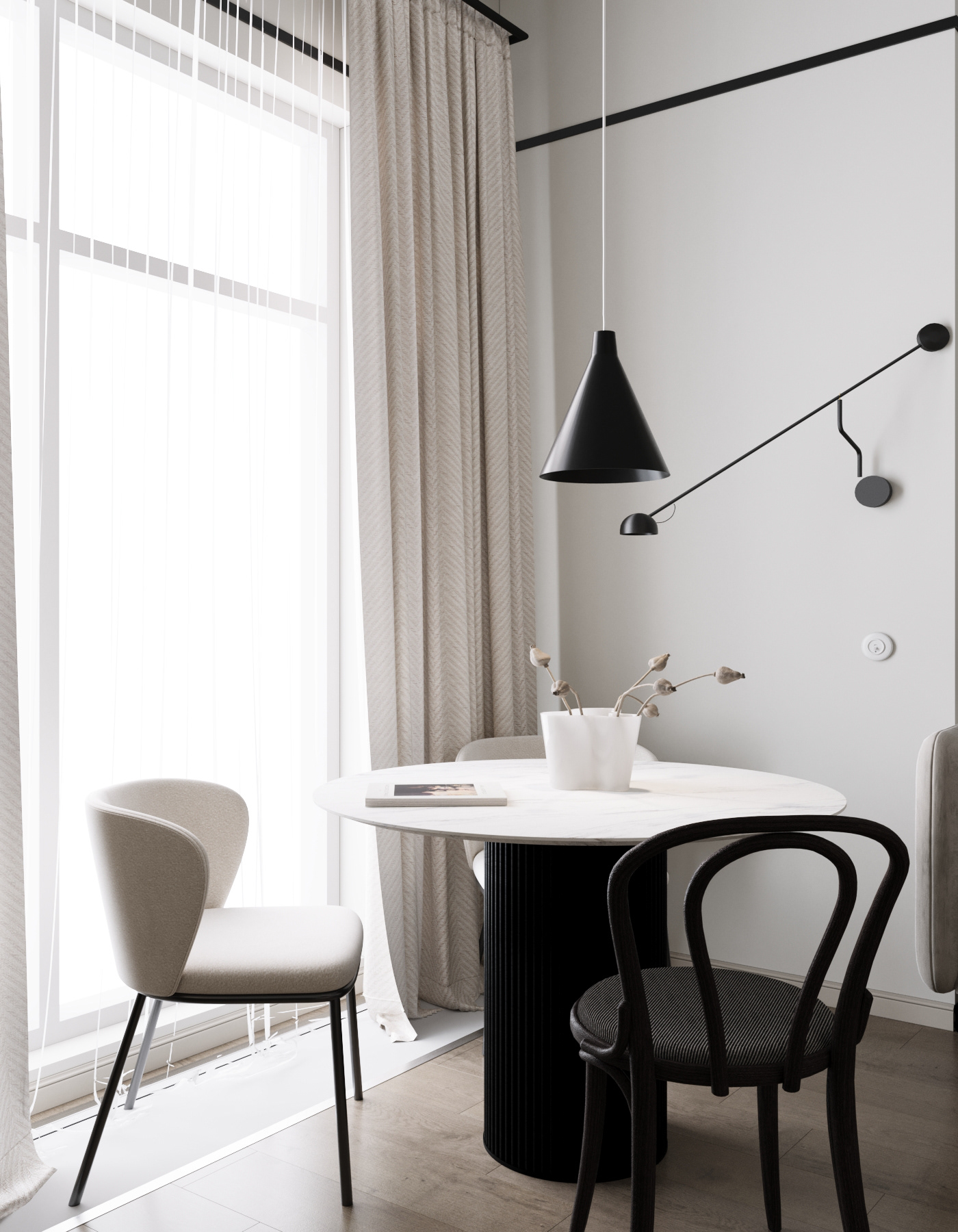 法式风格出租屋设计丨俄罗斯圣彼得堡丨Саша Михайлова-26