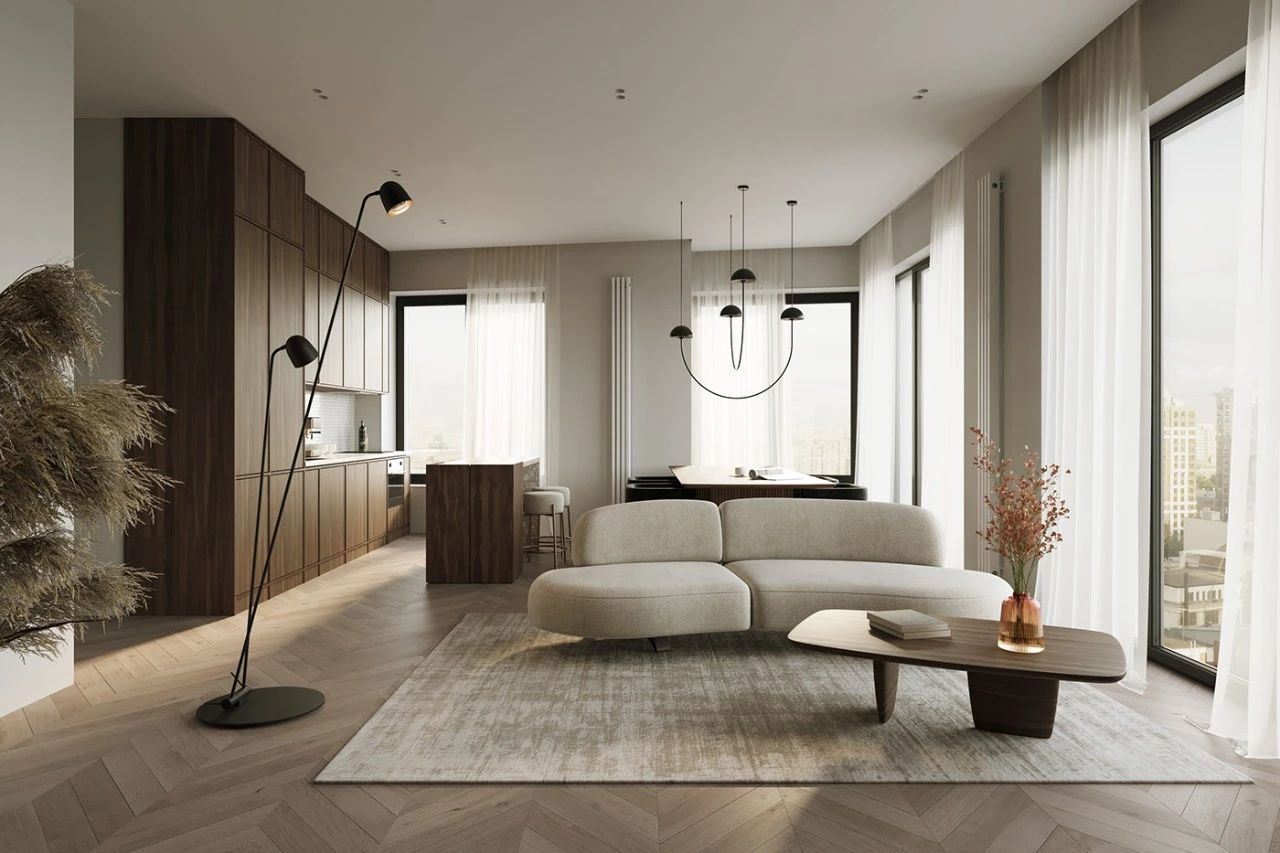 120㎡白色简约空间设计丨Ganzha Ilya-0